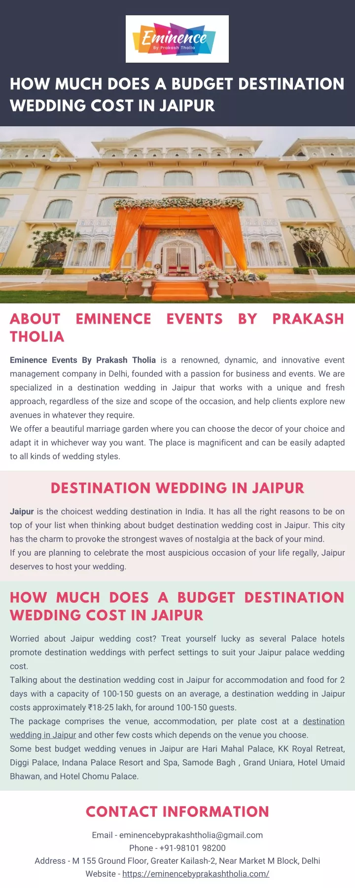 how much does a budget destination wedding cost