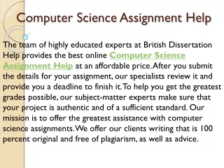 computer science assignment help
