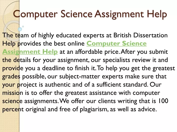 computer science assignment help