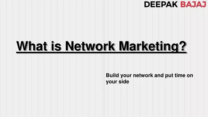 what is network marketing