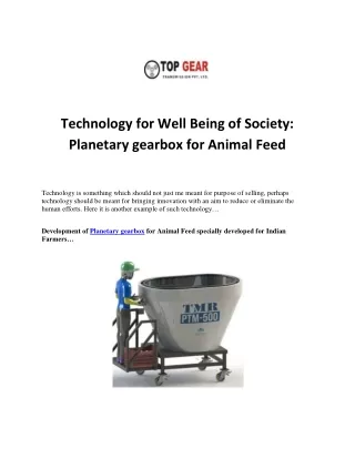 Technology for Well Being of Society
