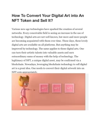 how to convert your digital art into an nft token