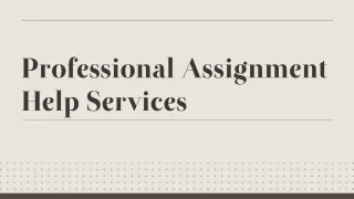 Assignment Help Services