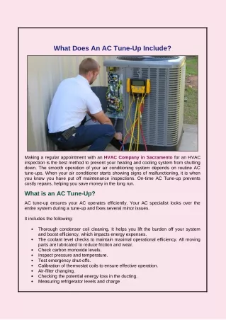 What Is Involved In An AC Tune-Up?