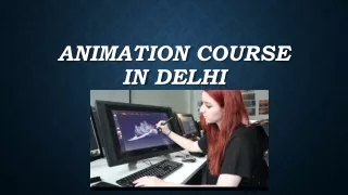 Animation course in Delhi