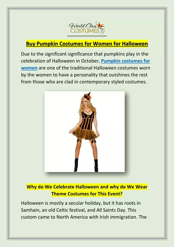 buy pumpkin costumes for women for halloween