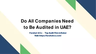 do all companies need to be audited in uae