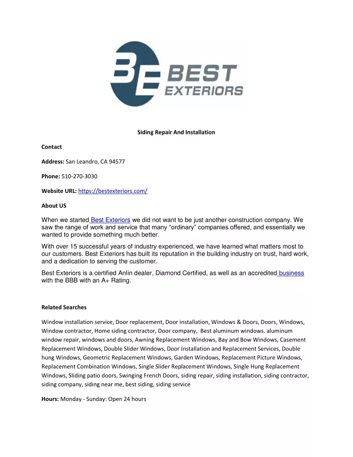 PPT - Siding Repair And Installation PowerPoint Presentation, free ...