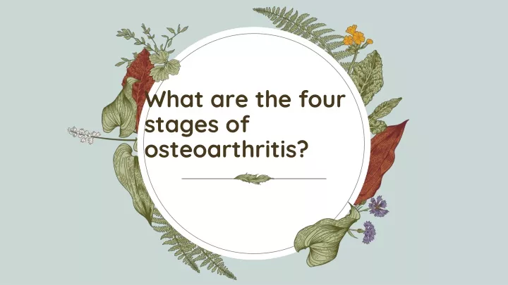 what are the four stages of osteoarthritis
