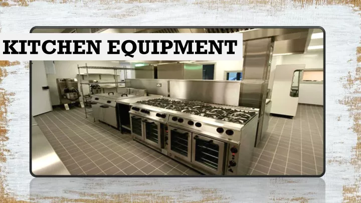 kitchen equipment