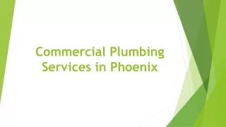 Commercial Plumbing Services in Phoenix