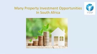 Many Property Investment Opportunities In South Africa