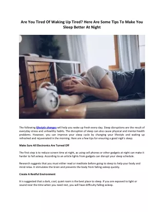 are you tired of waking up tired here are some