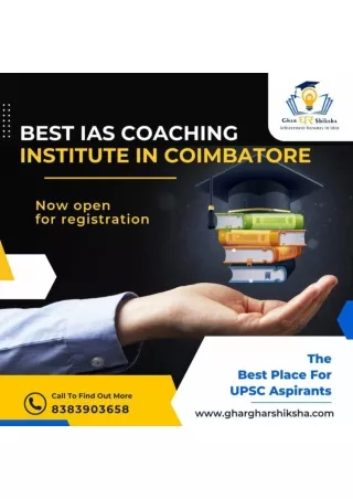 Best IAS Coaching In Coimbatore Shanmugam IAS Academy