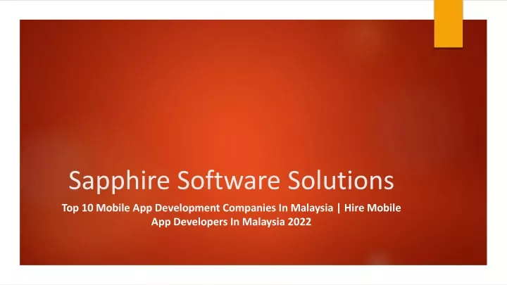 sapphire software solutions