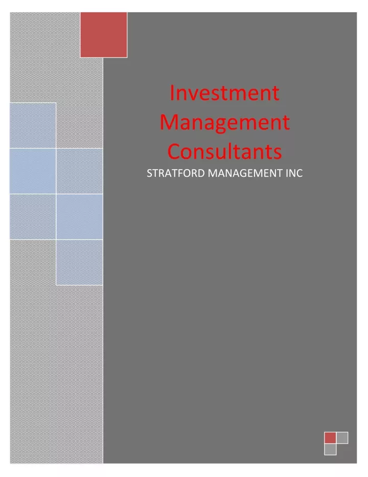 investment management consultants stratford
