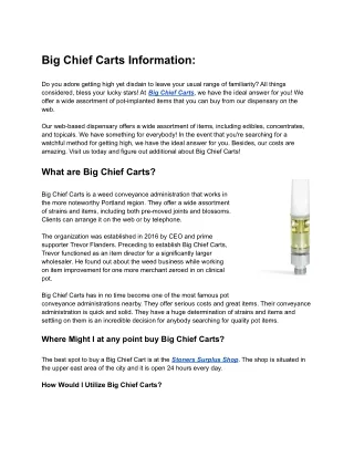 Big Chief Carts  For Sale Information_ Review_ Stoners Surplus Shop