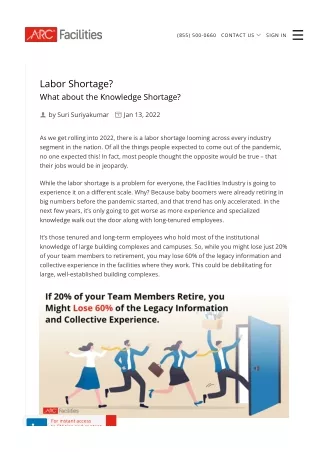 Labor Shortage! What about the Knowledge Shortage?