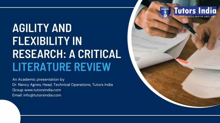 agility and flexibility in research a critical