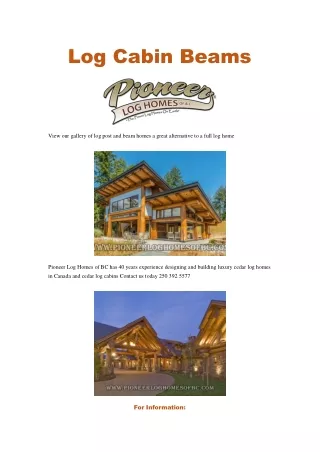 log cabin beams