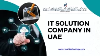 IT SOLUTION COMPANY IN UAE