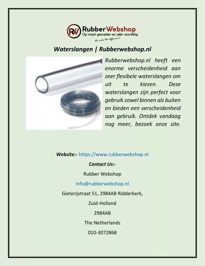 waterslangen rubberwebshop nl