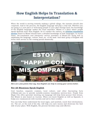 How Does English Help In Translation & Interpretation