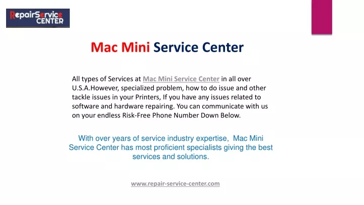 mac mini service c enter