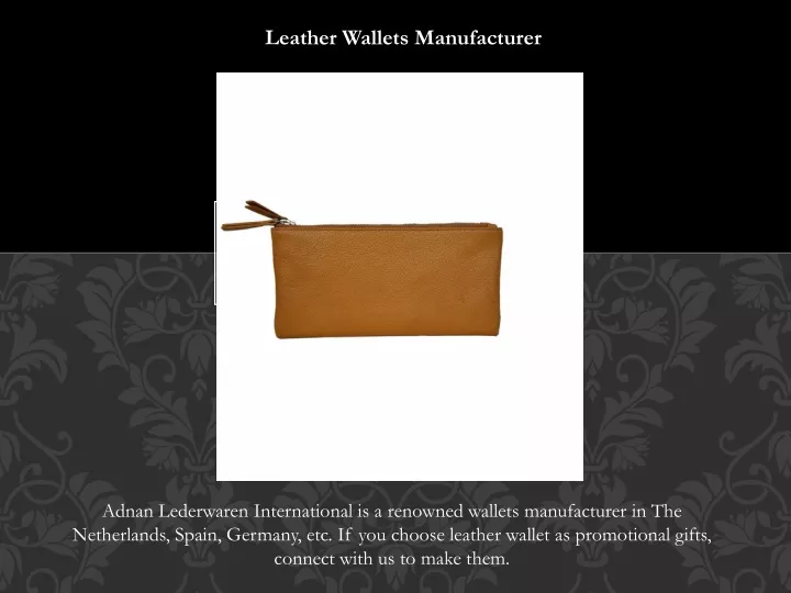 leather wallets manufacturer