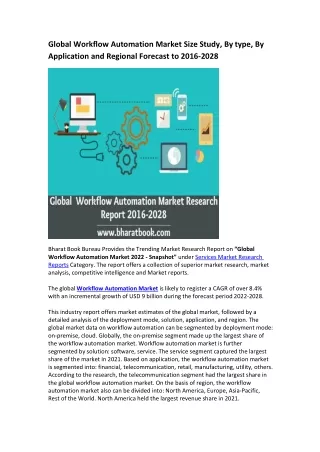global workflow automation market size study