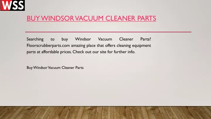 buy windsor vacuum cleaner parts