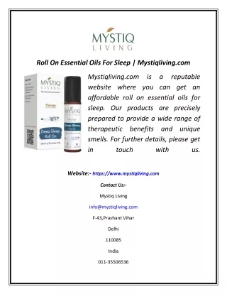 roll on essential oils for sleep mystiqliving com