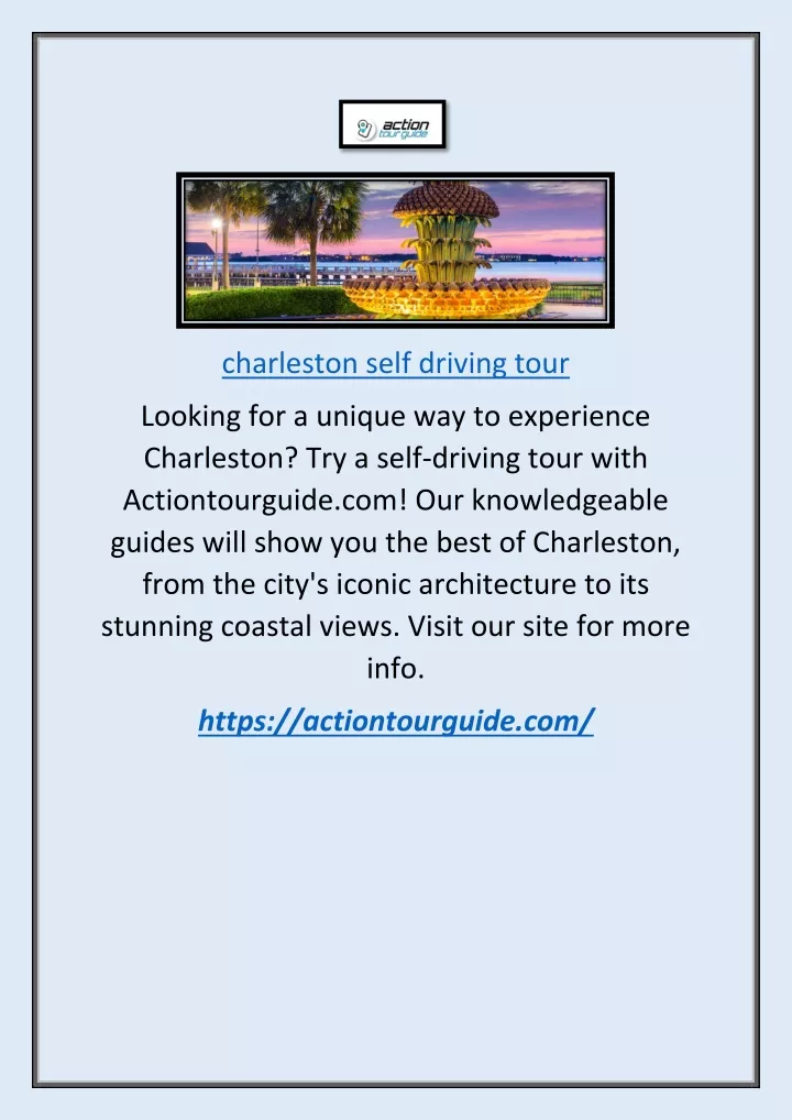 charleston self driving tour