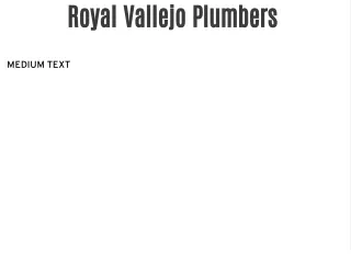 Royal Vallejo Plumbers