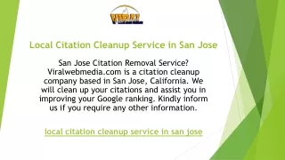 Local Citation Cleanup Service in San Jose  Viralwebmedia.com