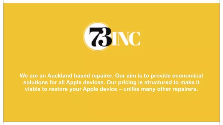 we are an auckland based repairer