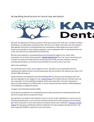 Dentist Central Coast