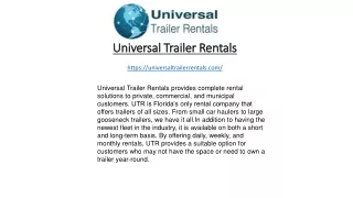 Universal Trailer Rentals