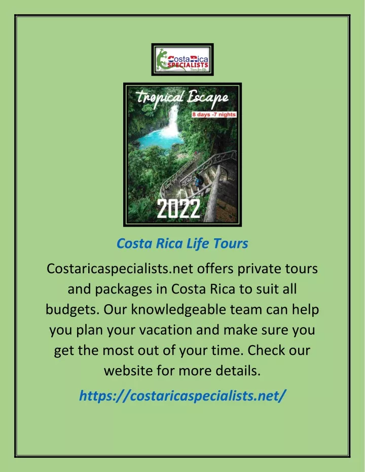 costa rica life tours