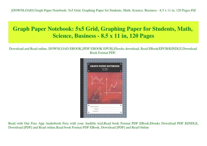 download graph paper notebook 5x5 grid graphing
