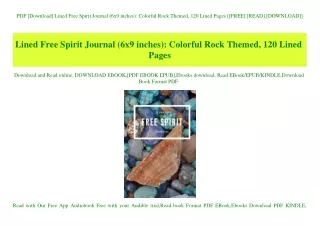 PDF [Download] Lined Free Spirit Journal (6x9 inches) Colorful Rock Themed  120 Lined Pages [[FREE] [READ] [DOWNLOAD]]