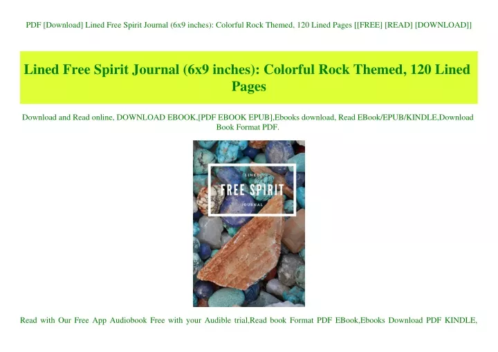 pdf download lined free spirit journal 6x9 inches