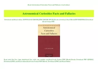 Read Astronomical Curiosities Facts and Fallacies {read online}
