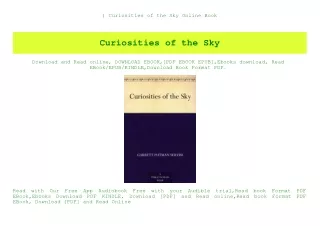 ^DOWNLOAD-PDF) Curiosities of the Sky Online Book