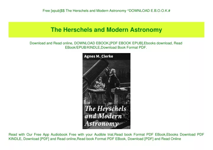 free epub the herschels and modern astronomy