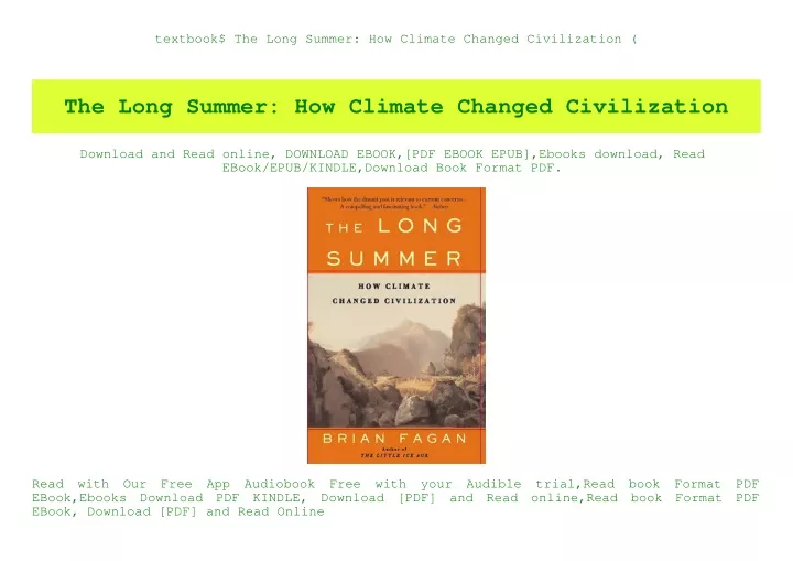 textbook the long summer how climate changed