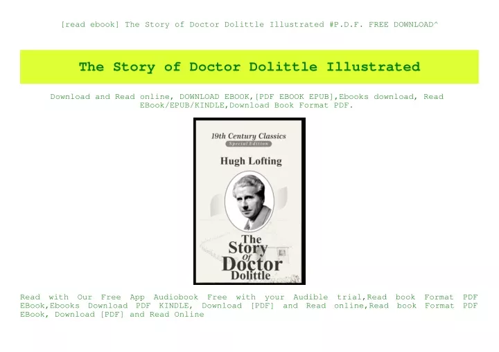 read ebook the story of doctor dolittle