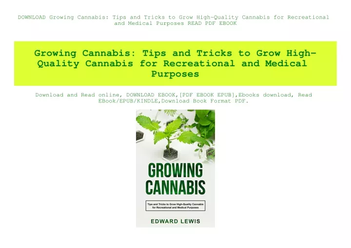 download growing cannabis tips and tricks to grow