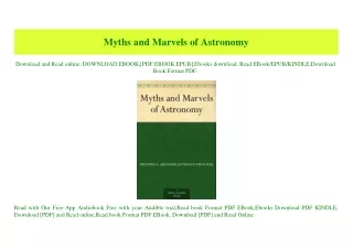PDF) Myths and Marvels of Astronomy ^DOWNLOAD E.B.O.O.K.#