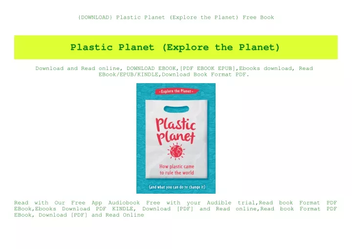 download plastic planet explore the planet free